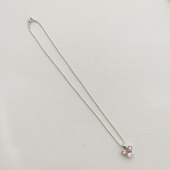 4/$25 Pink Crystal Mickey Mouse Necklace - Picture 2 of 2